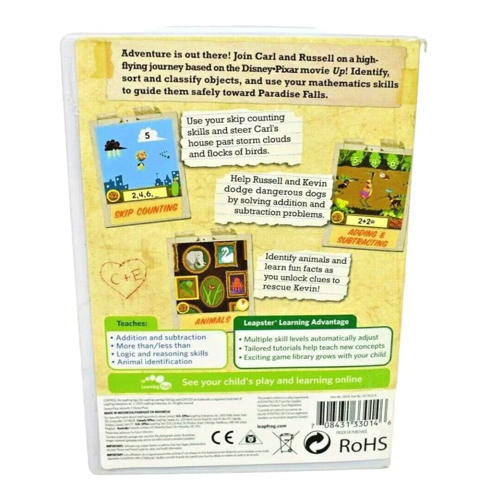 Disney Pixar Up (Leapster 2, 2009) Logic Addition Subtraction Learning
